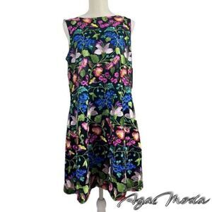 Tahari Arthur S. Levine Embroidered Colorful Sleeveless Gift Dress